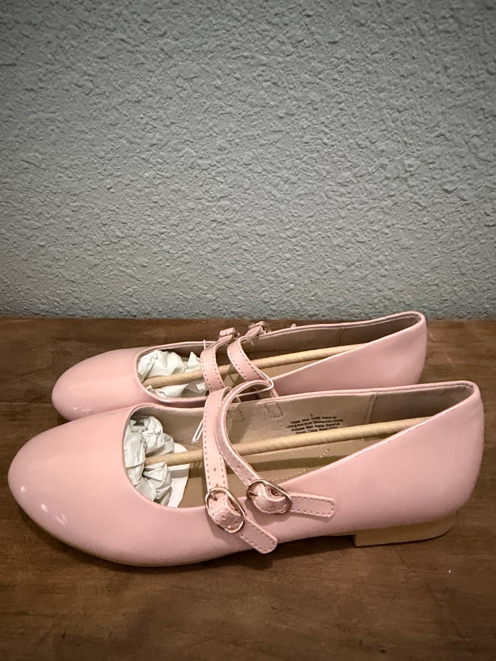 Cat & Jack Girls Pink Patent Mary Jane Flats size 5